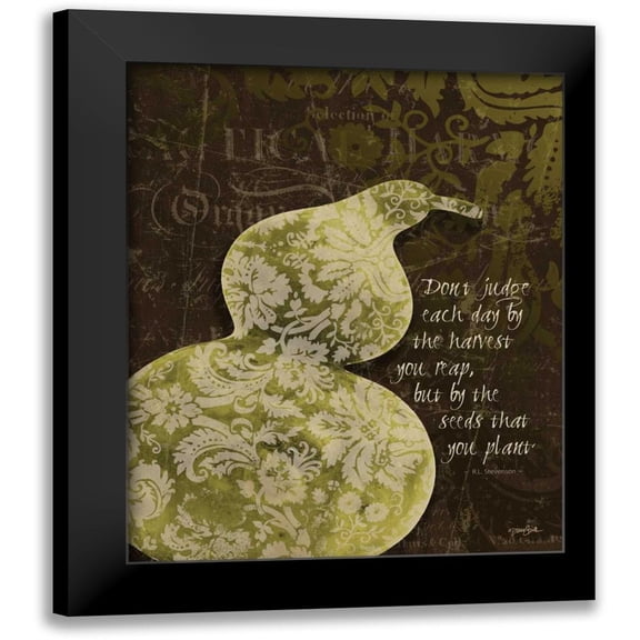 Stimson, Diane 12x14 Black Modern Framed Museum Art Print Titled - Gourd Damask
