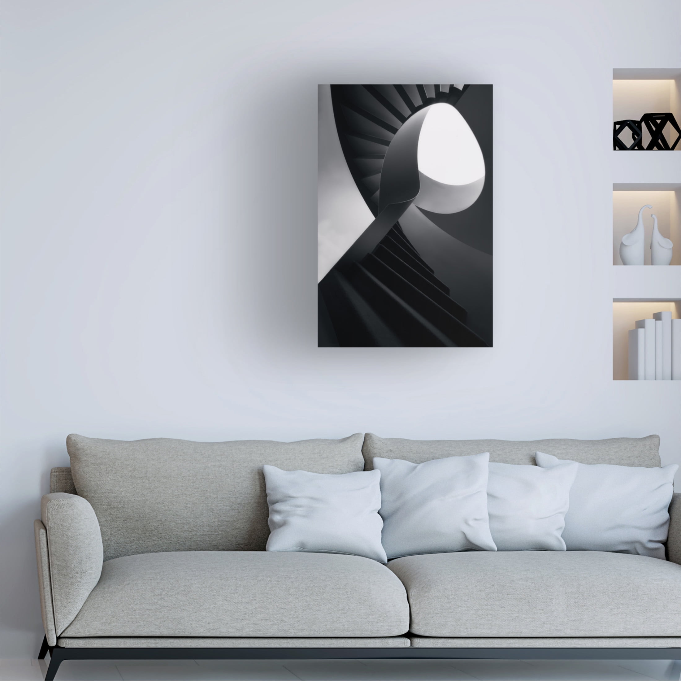 Trademark Fine Art Olavo Azevedo  Round lines Canvas Wall Art