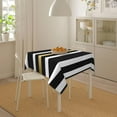 thumbnail image 6 of Black White and Gold Stripes Soft Tablecloth Square Dinng Table Covers for Kitchen & Table Linens 60" x 60", 6 of 8