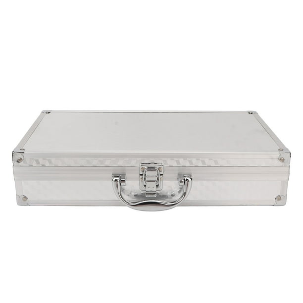Aluminum Storage Case, Angle Wrapped Large Capacity Buckle Lock Tools  Storage Box For Paintbrushes For Travel Use 
