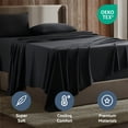 thumbnail image 3 of Nestl King Sheet Sets, 1800 Series Deep Pocket 4 Piece, Luxury Soft Microfiber Bed Sheet Sets, BLACK, 3 of 9