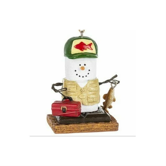 Ganz MX170841 S'More Fisherman with Tacklebox Ornament