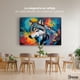thumbnail image 3 of Cuadro Decorativo Canvas Lobo Splash Color 90x60 Canvas Revolution, 3 of 4