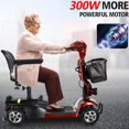 thumbnail image 3 of Portable Electric Mobility Scooter for Adults. Wheelchair Device for Elderly Travel, 300 lbs Max Weight, 4-Wheel Powered Mobility Scooters for Seniors, 3 of 8