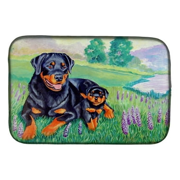 Caroline's Treasures Miniature Pinscher Ceramic Soap Dispenser - Colorful Dog Artwork For Bathroom Or Kitchen - 7 Inches Tall