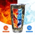 thumbnail image 6 of Uemuo Epic Dragon Skull Scene Print Travel Coffee Mug ,20oz Double-walled Car Cup ,Stainless Steel Insulated Tumbler Leak-proof Travel Cup Reusable Straw Car Cup-Straw Three-piece Set, 6 of 8