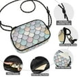 thumbnail image 3 of FORMRS Mini Crossbody Bag for Women Adjustable Shoulder Rope Travel Casual Phone Purse, Light Blue Shimmering Pattern, 3 of 7