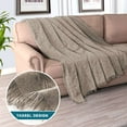 thumbnail image 2 of Turquoize Washable Sectional Slipcovers with Geometric Jacquard Pattern Tassel(Large: 71"x 102",Sand), 2 of 6
