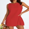 thumbnail image 2 of PENGXIANG Women Sleeveless Tank Dress Solid Color Mini Dresses Beach Sundress, 2 of 8