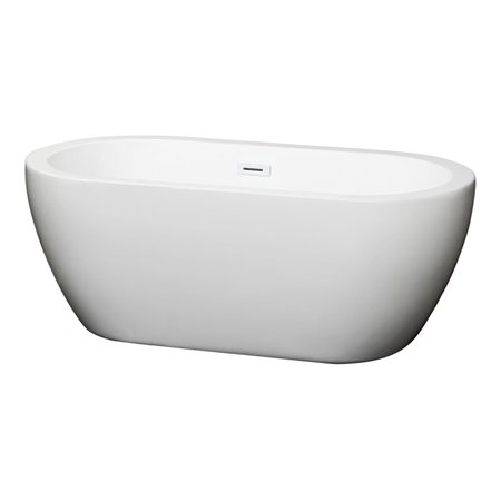 UPC: 0810023767114 | Wyndham Collection Soho 59.75  Acrylic Freestanding Bathtub in Shiny White
