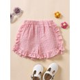 thumbnail image 4 of YASUTNKS Toddler Girl Summer Shorts Palid Pattern Lotus Edge Cute Casual Fashion Comfortable Soft Shorts, 4 of 9