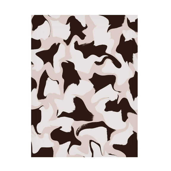 Canvas Wall Art - Treechild 'Brown And Beige Strokes' Wall Art for Living Room, Bedroom, or Office D?cor by Trademark Fine Art - 14 x 19 Inches