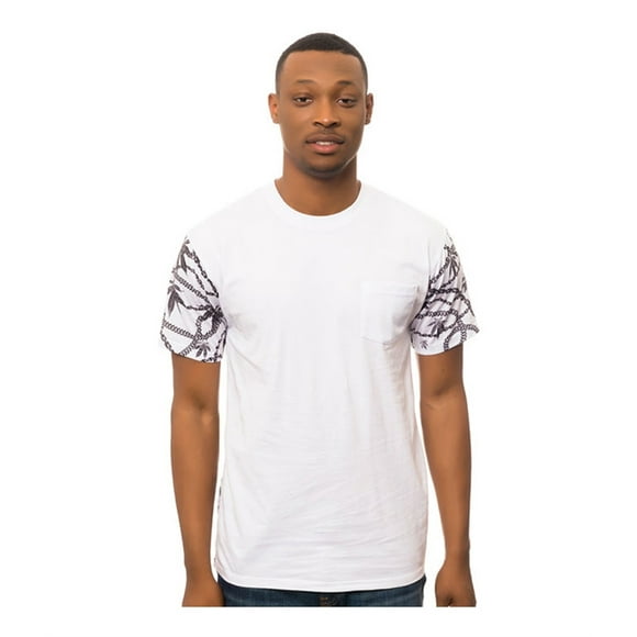 Crooks & Castles Mens The Chainleaf Pocket Graphic T-Shirt, White, X-Large
