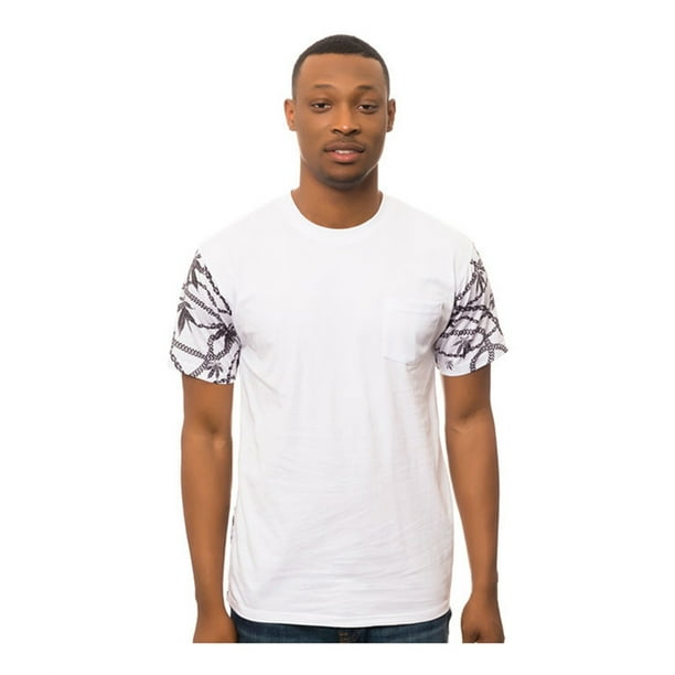 Crooks & Castles Mens The Chainleaf Pocket Graphic T-Shirt, White