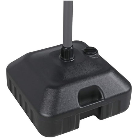 COBANA Patio Umbrella Base Outdoor Market Umbrella Stand Weight, Water or Sand Self-filled Black Square