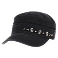 thumbnail image 1 of WITHMOONS Cadet Cap Military Skull Stud Cotton Army Hat DW4411 (Black), 1 of 4