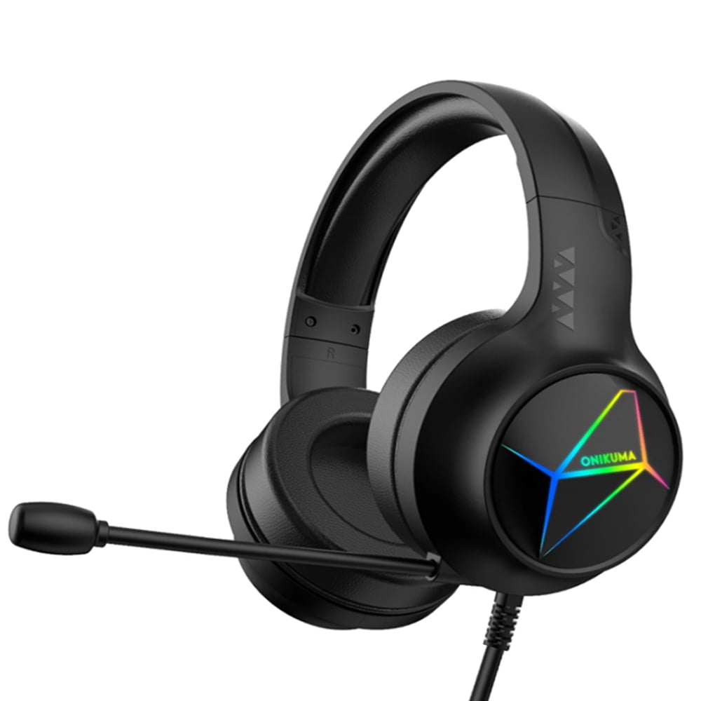 discordia Aislar azufre ONIKUMA X35 Gaming Headset, Stereo Bass Surround Headset LED RGB 3.5mm  Headphone For PS4 Xbox One Nintendo Switch PC Mac, Noise Cancelling Mic LED  Light, Designed Technically for Gamer - Walmart.com