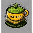 thumbnail image 2 of Matcha Teacup Green Is The New Black Men's Gray Sleep Pajama Pants-Medium, 2 of 6