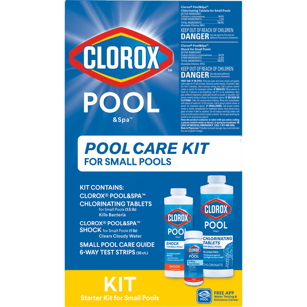 Clorox Pool Spa Small Pool Care Kit With Shock Chlorine Tablets And Test Strips For Swimming Pools Walmart Com Walmart Com