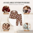 thumbnail image 5 of Rateoe Flower Bunny Pattern Womens Pajamas Set Long Sleeve Sleepwear Button Down Nightwear Soft Cotton Pj Lounge Sets, 5 of 9