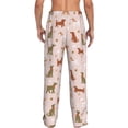 thumbnail image 3 of Uemuo Star Cute Dog Pattern Men's Wide Leg Palazzo Lounge Pants with Pockets Light Weight Loose Comfy Casual Pajama Pants-Small, 3 of 9