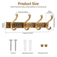 thumbnail image 2 of FUYGRCJ Vintage Coat Rack Wall Mount, Decorative Wall Coat Rack with 4 Hooks for Hanging Key Purse Hat Robe Towel Clothes, Unique Hanger for Bathroom Shower Entryway Antique Brass, 2 of 10