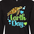 thumbnail image 4 of Inktastic Earth Day Sea Turtle and Hearts Long Sleeve T-Shirt, 4 of 5