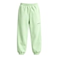 thumbnail image 5 of Xaqiouau Girls Cuffed Jogger Sweatpants Relaxed Fit Elastic Waist Kids Sport Pants with Zip Pocket Solid Color Casual Trousers Fall Winter School Activewear Mint Green 160, 5 of 6