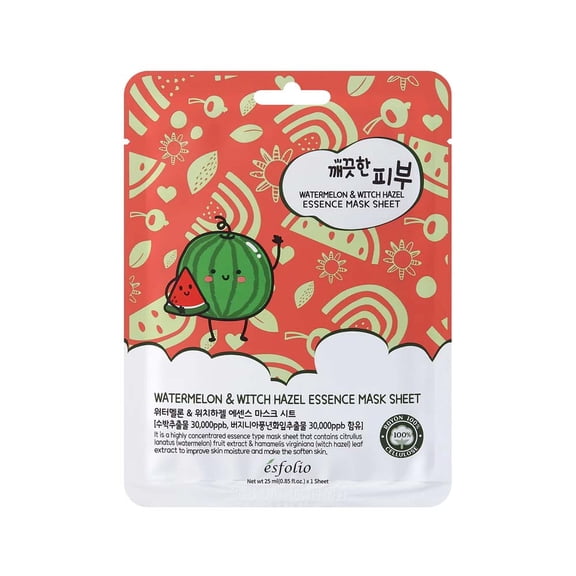 Esfolio Watermelon & Witch Hazel Essence Mask Sheet (10 Sheets)