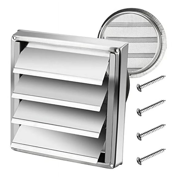 Exterior Wall Vent Hood Stainless Steel Air Grille Cover Duct Ventilation Grill Outlet Airflow -C