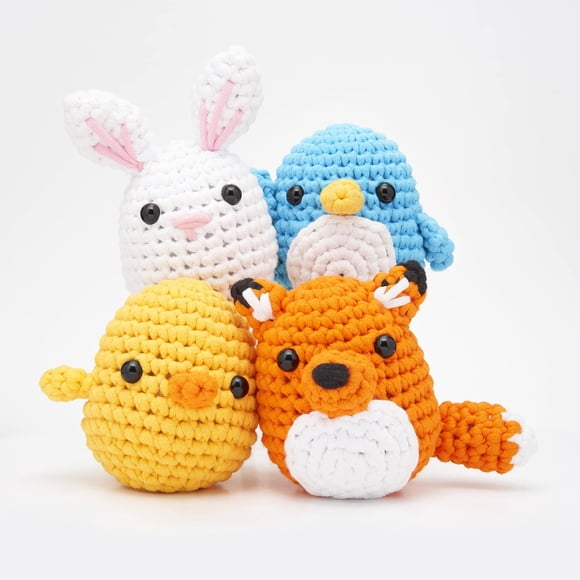 Kit de crochet The Woobles: paquete de animales fáciles con hilo