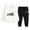 White, variant on JFOPQVSM Cute Cartoon Printed Hooded Sweatshirt and Sporty Sweatpants Set for Boys Suitable for and Winter
