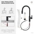 thumbnail image 4 of Stylish Napoli Single Handle Matte Black Pull Down Kitchen Faucet 18" K-133N, 4 of 13