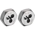thumbnail image 1 of HUGFEGWE UNC 8-32 Hex Rethreading Die, Carbon Steel Thread Die, Hex Rethreading Die Machine Thread Die, 8-32 UNC Round Die for Hexagon Taper Pipe, 2 Pcs CJB91-22828, 1 of 7
