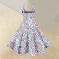 thumbnail image 4 of Women's Vintage Swing Dress A Line Sleeveless Heart Printed Dresses Party Costume Light pink XL, 4 of 5