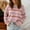 *Pink, variant on ClodeEU Womens Striped Sweaters Crew Neck Knit Sweaters,Ribbed Knit Cute Soft Sweaters, Casual Sweater Tops Brown,Womens Plus XL