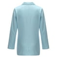 thumbnail image 4 of Blazer for Women Casual Double Breasted Plain Suit Jacket Long Sleeve Turn Down Collar Longline Blazer Jacket Smart Casual Work Business Wedding Guests Duster Coat Ladies, 4 of 6