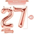 thumbnail image 3 of PARIS PRODUCTS - 27th Birthday Rose Gold Balloons & Number 27 Mylar Balloon, 27th Birthday Party Decor, 27th Birthday Decorations for Women, 27th Birthday Decorations Women 27, 3 of 4