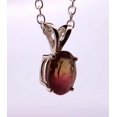 thumbnail image 4 of Natural Oval Bi-colored Tourmaline Sterling Silver Necklace NT36, 4 of 10