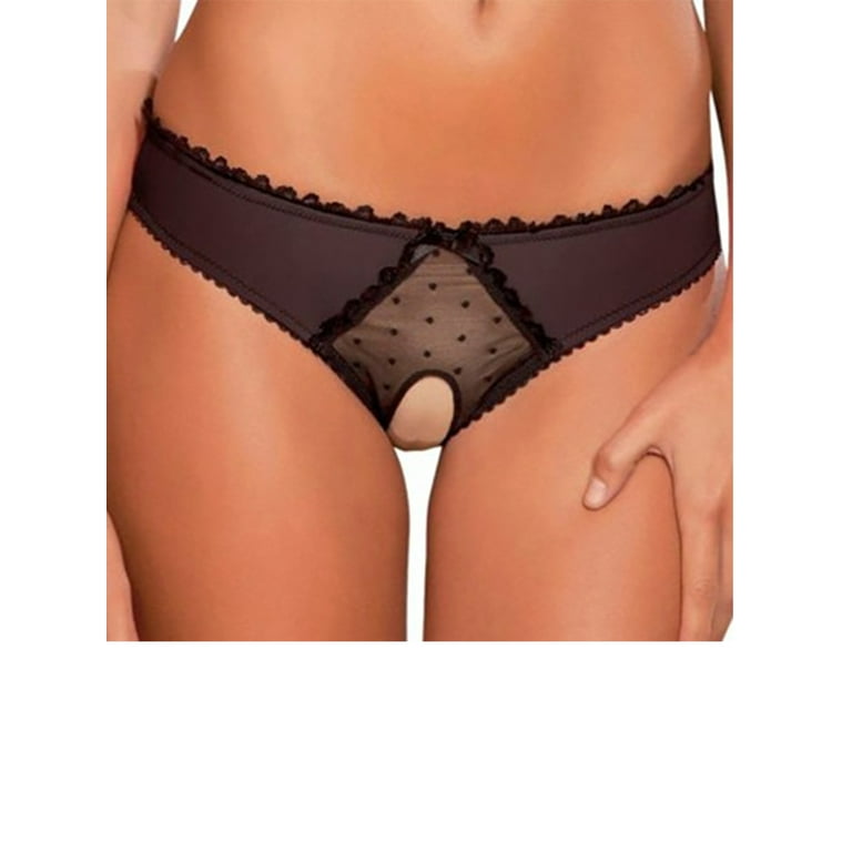 Calsunbaby Women Thongs Panties Open Crotch Crotchless Underwear Night  G-string XL