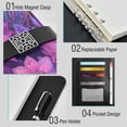 thumbnail image 4 of Leather Notebook with Pen Holder Writing Notepad Includes 100 Pages Lined Journal Lavender Bohemian Pattern, 4 of 6
