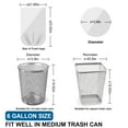 thumbnail image 2 of Small Trash Bags 4 Gallon with Drawstring, 1.1 Mil 15 Liter White Thick Unscented Small Plastic Garbage Bags for Bathroom, Wastebasket Liners for Toilet Home Office and Bedroom (4 Gal-120), 2 of 6
