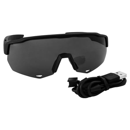 Global Vision Jam 1 Black Cycling Safety Glasses Polarized Gray Lens Wireless Bluetooth Sunglasses ANSI Z87.1 UV400 Hands-Free Calls & Music