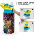 thumbnail image 4 of Yu-Gi-Oh Kids Water Bottle with Silicone Straw And Spill-Proof Lid, 16.9oz Stainless Steel Double-Wall Vacuum Insulated Water Bottles for Boys Girls, 4 of 8
