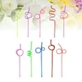 thumbnail image 3 of Worgeous PVC Drinking Straws for Party Use in Assorted Colors Made of Premium PVC Safe and Creative Design 10PCS, 3 of 8