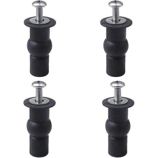 Paquete de 6 tornillos para asiento de inodoro, accesorios para asiento de inodoro, bisagras, tornillos superiores de goma expansibles (a-1b)