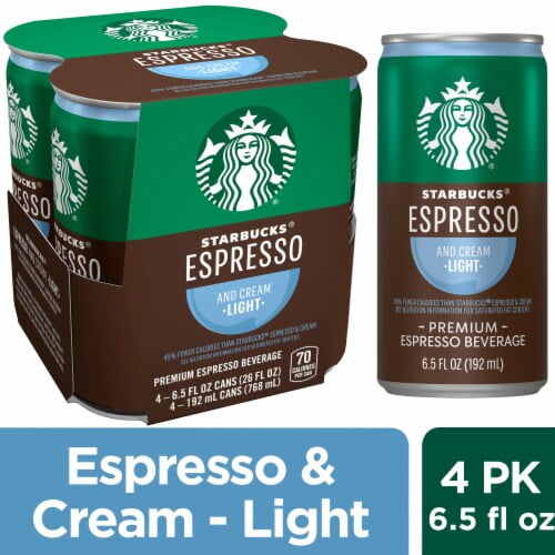 2X - Starbucks DoubleShot Espresso & Cream Light Iced Coffee Multipack Cans 4 pk / 6.5 fl oz