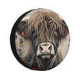 thumbnail image 1 of Balery Butterfly Cow With Flowers Cubiertas para Neumáticos - Protector Resistente para Neumáticos de Camioneta, SUV, Remolque, Camper y RV-17 inch, 1 of 5