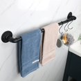 thumbnail image 5 of Jeasor - Toallero industrial para tubo, resistente, montado en la pared, rústico, soporte para toallas de baño (negro, 28.0 in), 5 of 5