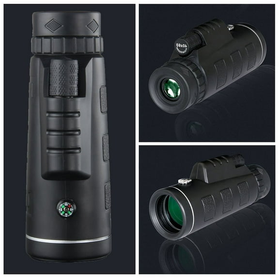 unbranded 40x60 Multipurpose Telescope Telescope Scope with Compass for Phone (Black)